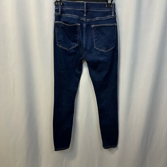 Frame Denim Le High Skinny Crop Blue Dark Wash Denim Jeans 26 - Picture 4 of 6